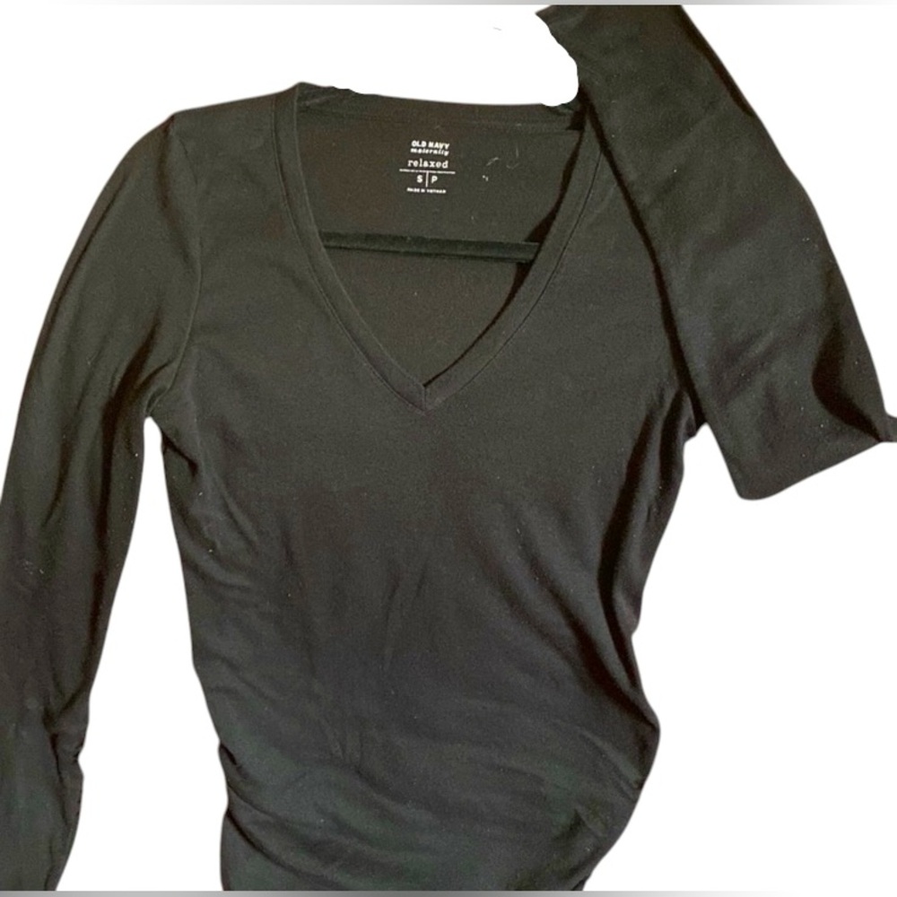 Old Navy Maternity Black roused maternity long sleeve shirt! Size S!